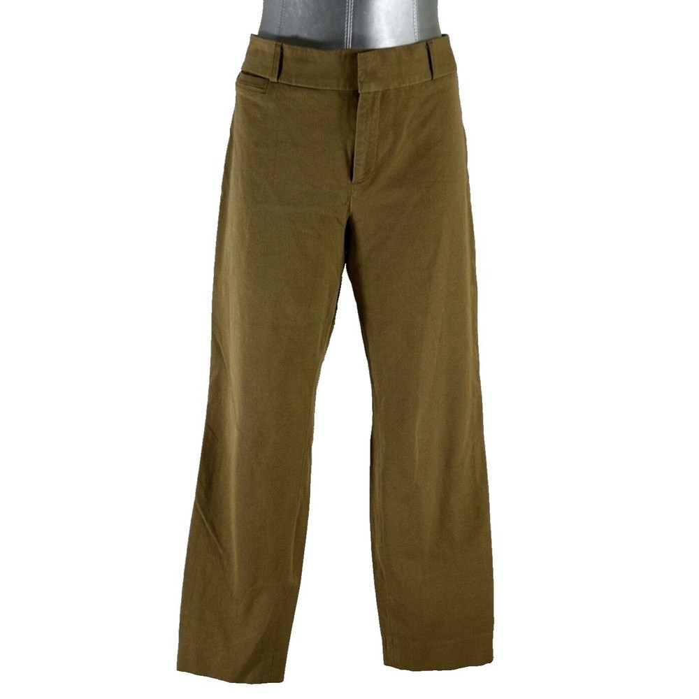 Banana Republic Sloan Pant‎ 12 Large Ankle Camel Brown Trouser 3 Pocket NICE